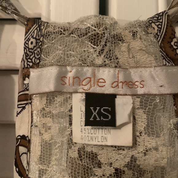 Single Dress calico silk dress, size XS - Picture 7 of 7